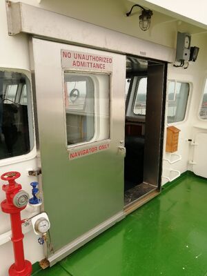 Ядровый оборудовать морского пехотинца раздвижной двери рулевой рубки моста нержавеющей стали доказательства